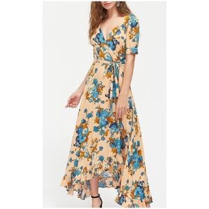 Cotton Candy LA Floral Maxi Wrap Dress